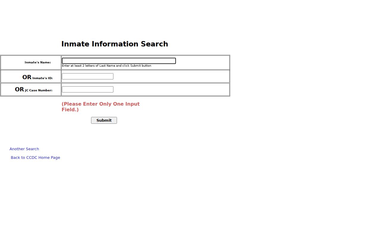 Enterprise resident lookup Clark County Detention Center custody search